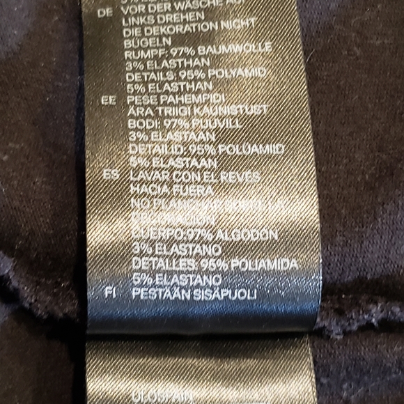 H&M Sheer Mesh Insert Dress Size L - Picture 7 of 8